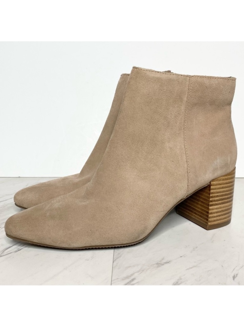 New! Blondo Tasel Tan Suede Pointy Toe Bootie 8M